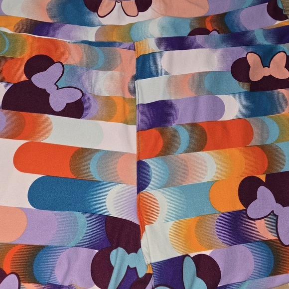 LuLaRoe Minnie Mouse Colorful Disney Leggings Unique Print Tall & Curvy TC2 - Picture 3 of 6